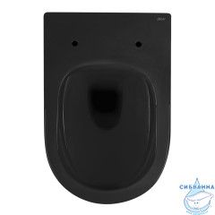 Унитаз подвесной безободковый Abber Bequem AC1103MB с сиденьем Soft Close (микролифт) (черный матовый)