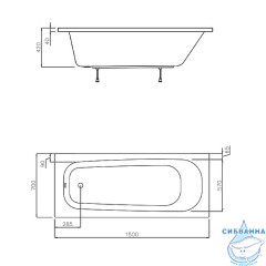 Ванна акриловая Ravak Septima 150x70