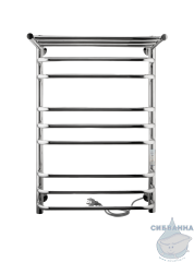 Полотенцесушитель электрический Indigo Brace Lux П8 с полкой (с таймером) 40х70 хром (с возможностью скрытого подключения, подключение R/L)