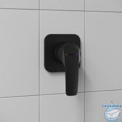 Душевая система с тропическим душем, матовый черный, Optima Home, IDDIS, OPHBL01i66