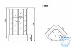 Душевая кабина Timo Comfort T-8800F 100х100