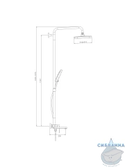 Душевая система Raglo 320 1 режим R50.24.23 (золото)