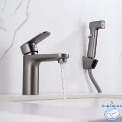 Смеситель с гигиеническим душем Aquatek Ника AQ1812BGM (оружейная сталь)