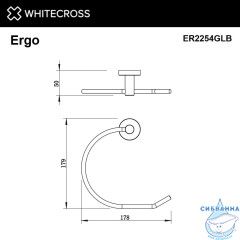 Полотенцедержатель кольцо WHITECROSS Ergo ER2254GLB (брашированное золото)