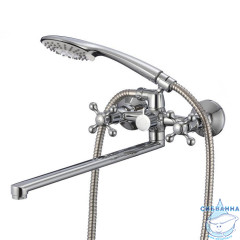 Смеситель для ванны с длинным изливом, Duplex, Milardo, DUPSBL2M10