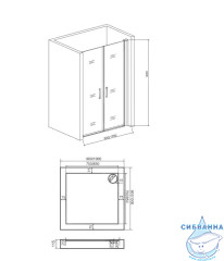 Дверь в нишу Bas Pandora SD-90-C-CH профиль хром, стекло прозрачное