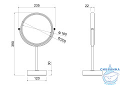 Косметическое зеркало Aquatek AQ4914CR