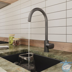 Смеситель для кухни с каналом для фильтрованной воды, графит,Rora,Mi,RORGMFJM05