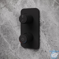 Встраиваемый смеситель для ванны Iddis Slide SLIBLBTi67 (черный матовый)