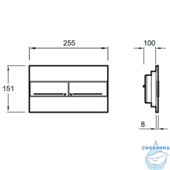 Кнопка смыва Jacob Delafon E4316-CP (хром)