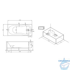 Каркас для ванны 150х70 см AM.PM X-Joy W88A-150-070W-R