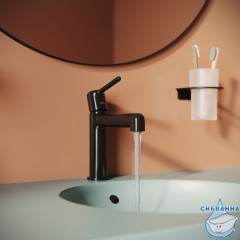 Cмеситель для раковины Iddis Aiger AIGGB00i01 (черный глянцевый)