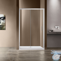 Дверь в нишу Vincea Garda 115 профиль хром, стекло прозрачное VDS-1G115CL