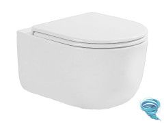 Унитаз подвесной безободковый Charus Elmo Rimless EWC700-129WT с сиденьем Soft Close (микролифт)