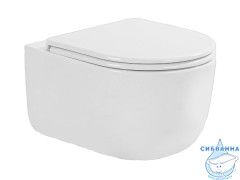 Унитаз подвесной безободковый Charus Elmo Rimless EWC700-129WT с сиденьем Soft Close (микролифт)