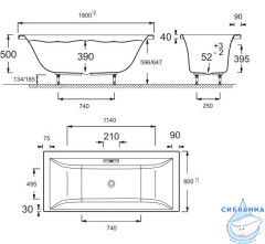 Ванна акриловая Jacob Delafon Evok 180х80