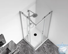 Душевое ограждение Bas Cube CR-100-C-CH 100x100 профиль хром, стекло прозрачный (без поддона)