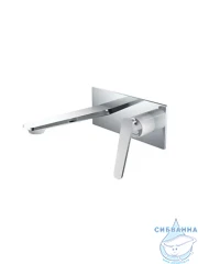 Смеситель для раковины встраиваемый Frap F1058-22 (хром/белый)