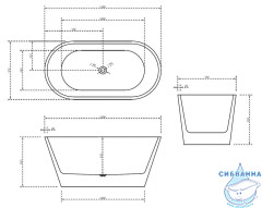 Акриловая ванна Abber 140х70 AB9203-1.4
