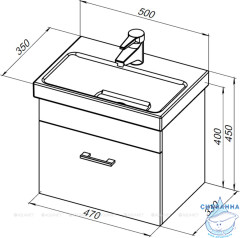 Тумба под раковину Aquanet Верона 50 246951