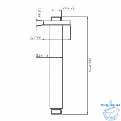 Держатель верхнего душа Wasserkraft A235 