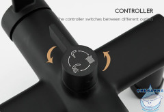 Душевая система Gappo F2467-6 230 1 режим (черный матовый)