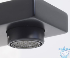 Смеситель для раковины Wasserkraft Abens 2003  (без донного клапана) (черный матовый)