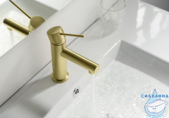 Смеситель для раковины Timo Saona 2361/17F (без донного клапана) (золото матовое)