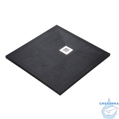 Поддон из литьевого мрамора WasserKRAFT Dill  90x90 61T03 черный матовый