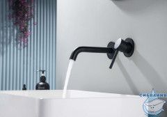 Смеситель для раковины встраиваемый Aquatek Европа AQ1313MB (черный матовый)