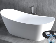 Ванна из искусственного камня Salini Noemi Bassa 185x78 (материал sapirit, белый глянцевый)