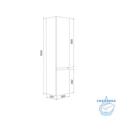 Шкаф пенал Iddis Zodiac 35 белый ZOD35W0i97