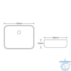 Раковина на столешницу 70 см SantiLine SL-7027