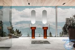 Раковина напольная 45 см ABBER Kristall  AT2702Opal-H