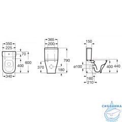 Унитаз напольный безободковый Roca Gap Clean Rim 34273700H (без бачка и сиденья)