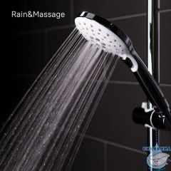 Душевой гарнитур с верхней лейкой, белый, Ray, IDDIS, RAYSW3Fi76