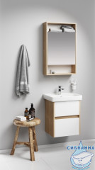 Шкаф-зеркало Aqwella Сити 50 дуб балтийский SIT0405DB