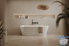 Ванна из искусственного камня ABBER Stein 165x70 AS9622