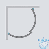 Душевое ограждение Radaway Premium Plus B 90x90 профиль хром, стекло прозрачное 30473-01-01N (без поддона)