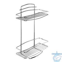 Полка двухъярусная прямая, проволока стальная, 12, Milardo, 212W020M44