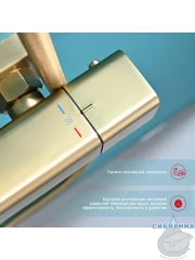 Душевая система Raglo 340 1 режим R01.26.03 (сатин золотой)