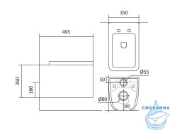 Унитаз подвесной безободковый Aquatek Либра  AQ1148N-00 с сиденьем Soft Close (микролифт)