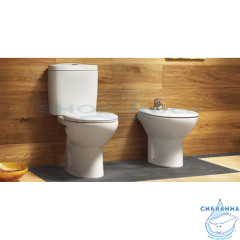 Унитаз напольный Roca Victoria 342399000 горизонтальный выпуск с бачком и сиденьем быстросъемным Soft Close (микролифт)