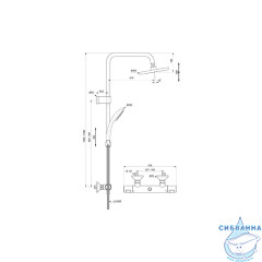Душевая система Ideal Standard Ceratherm 200 1 режим A7701AA (хром)