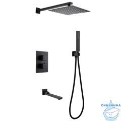 Душевая система Abber Daheim 250 1 режим AF8250B (черный матовый)