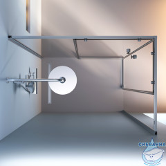 Душевое ограждение AM.PM X-Joy 120х80 W94G-403-12080-MТ профиль хром, стекло прозрачное (без поддона)