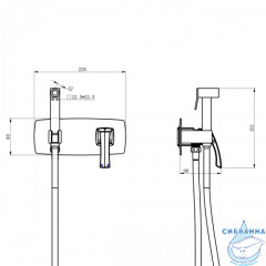 Встраиваемый смеситель с гигиеническим душем Lemark Nubira LM6219ORB (черная бронза)