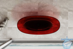 Ванна из полиэфирной смолы ABBER Kristall 170х75 AT9703Rubin красная