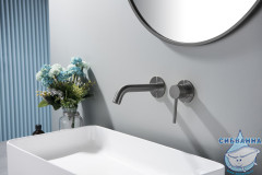 Смеситель для раковины встраиваемый Timo Saona 2372/18SM (черное золото)