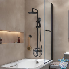 Душевая система Iddis Ray 230 1 режим RAYBL3Fi06 (чернй матовый)